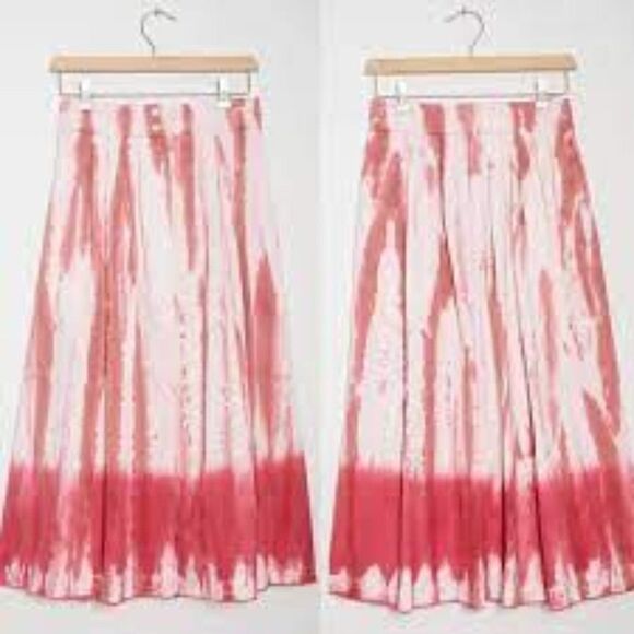 Anthropologie Tiny Ansley Tie-Dye Hand Crafted Wrap Midi Skirt Size Large NWT - Picture 1 of 10